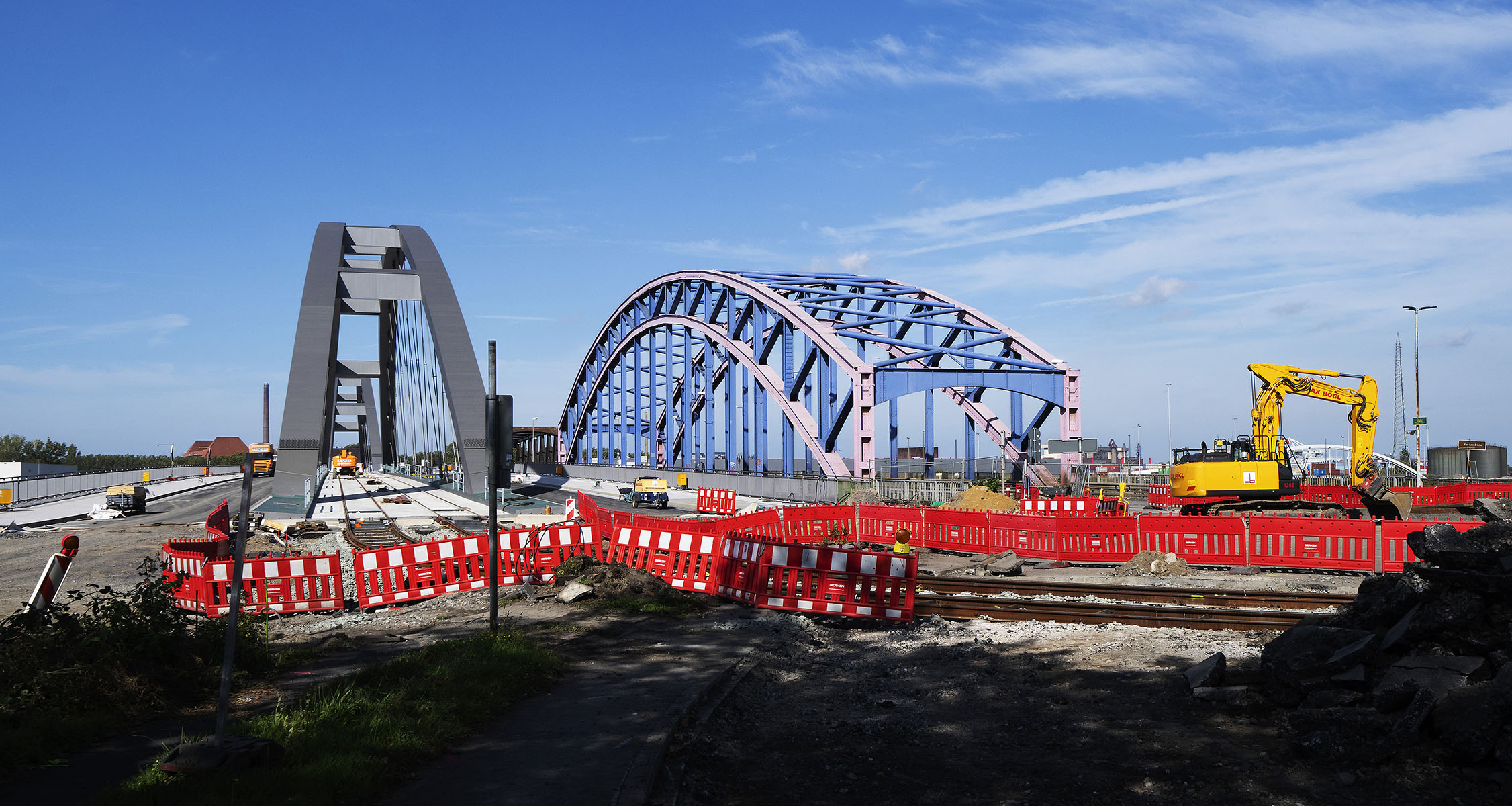 Baustelle Karl Lehr Brücke in Duisburg Ruhrort