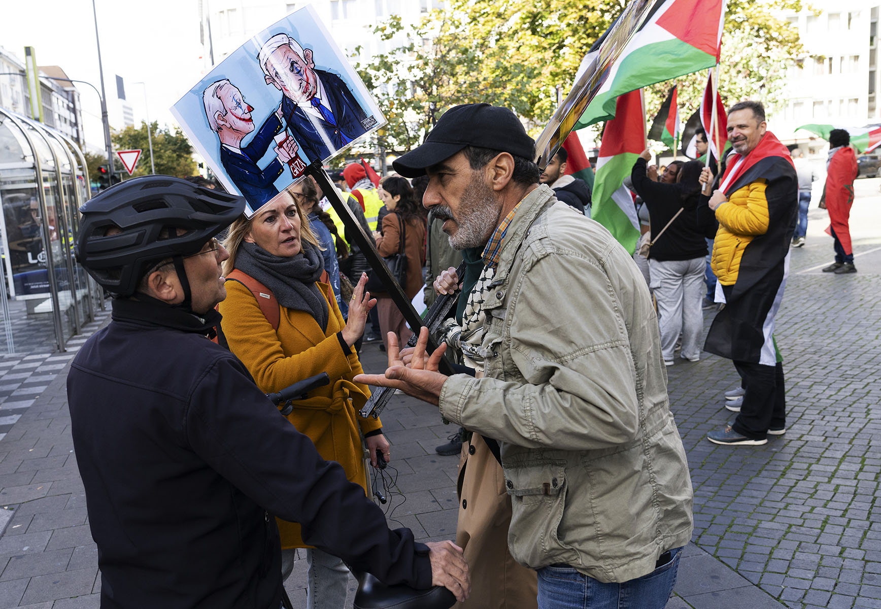 Palästinensische Demonstration in Düsseldorf