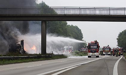 LKW Unfall auf der A40 bei Straelen
